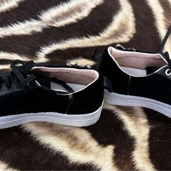 Like new Aruna Seth Rocket Black Velvet Sneakers shoes size UK 38 - Picture 4 of 5